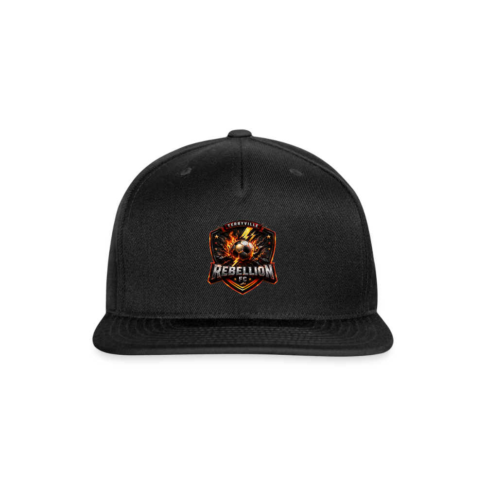 Snapback Baseball Cap - black