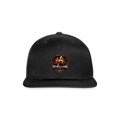 Snapback Baseball Cap - black