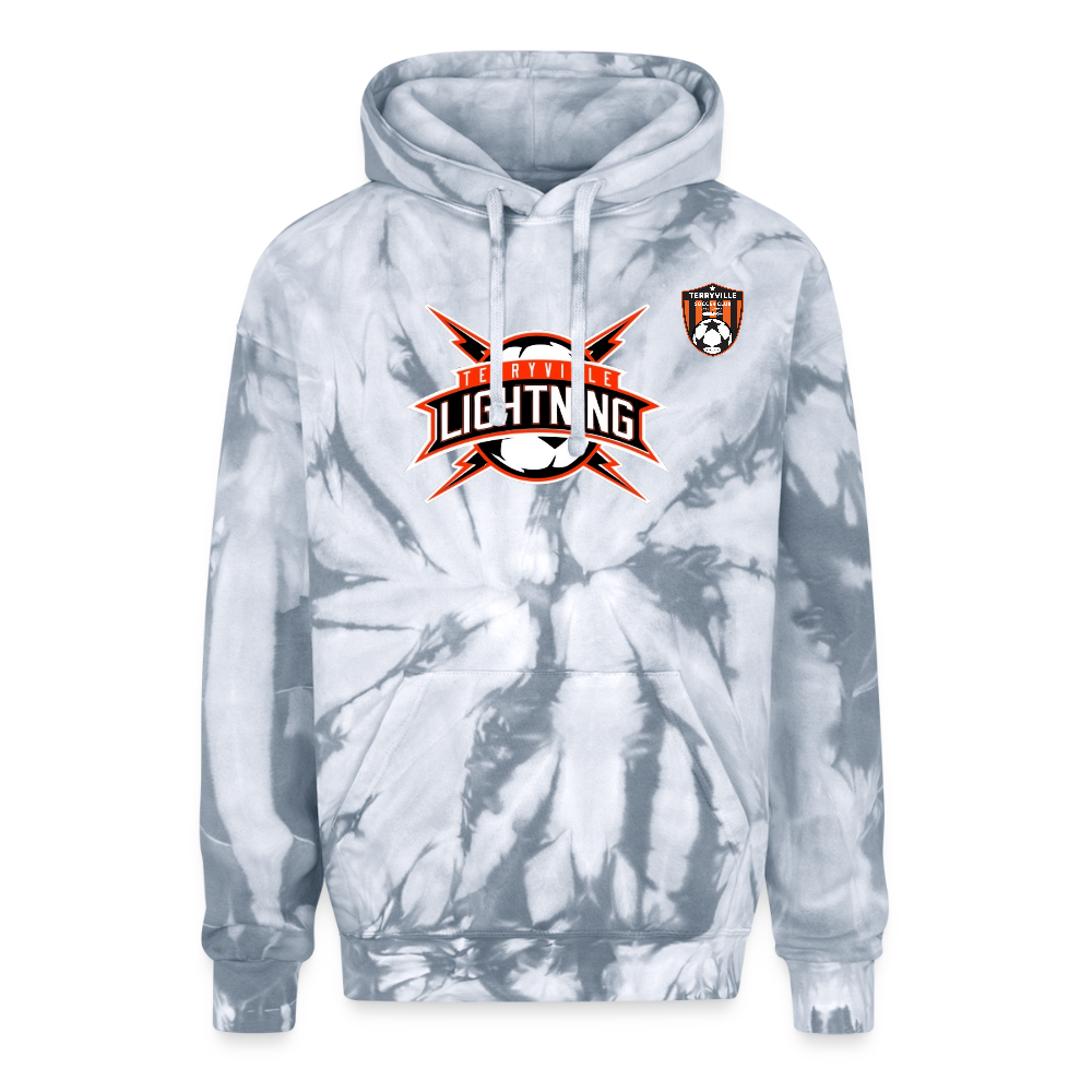 Adult Tie Dye Hoodie - spider silver