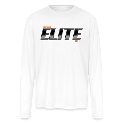 Men's Moisture Wicking Performance Long Sleeve T-Shirt - white