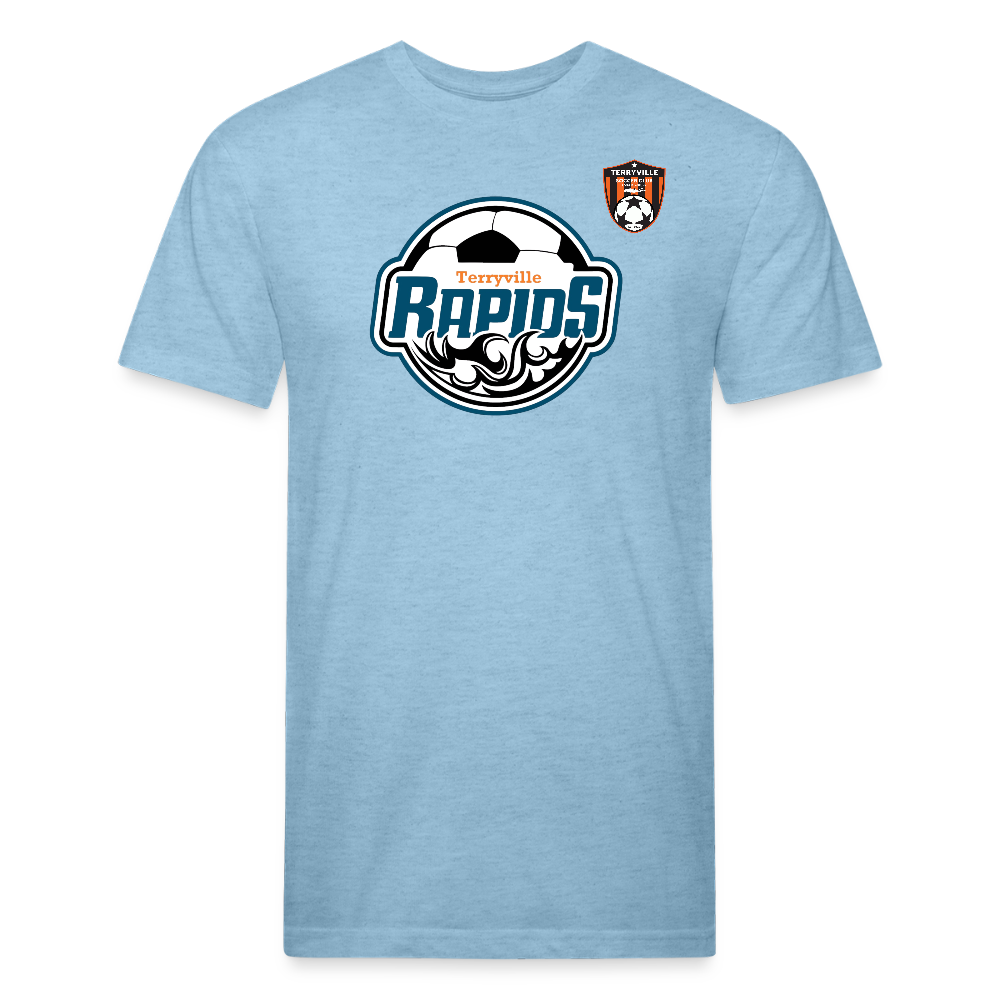 Fitted Cotton/Poly T-Shirt by Next Level - heather blue