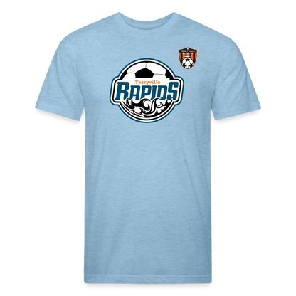 Fitted Cotton/Poly T-Shirt by Next Level - heather blue