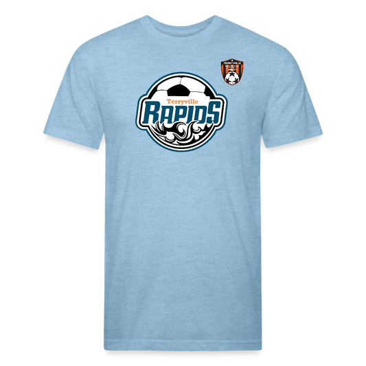 Fitted Cotton/Poly T-Shirt by Next Level - heather blue