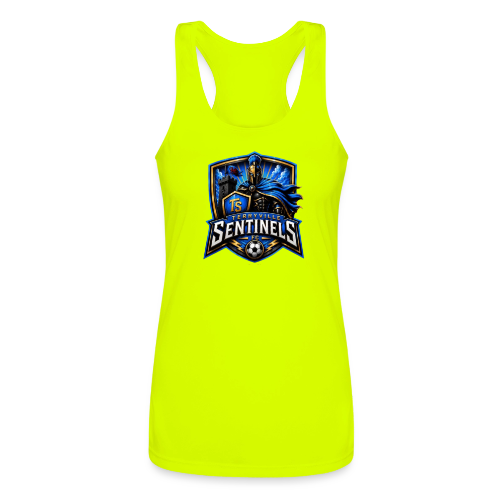 Women’s Performance Racerback Tank Top - neon yellow