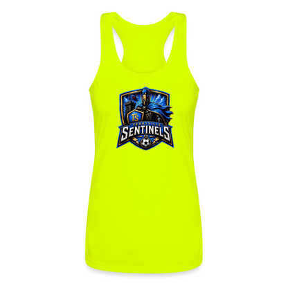 Women’s Performance Racerback Tank Top - neon yellow