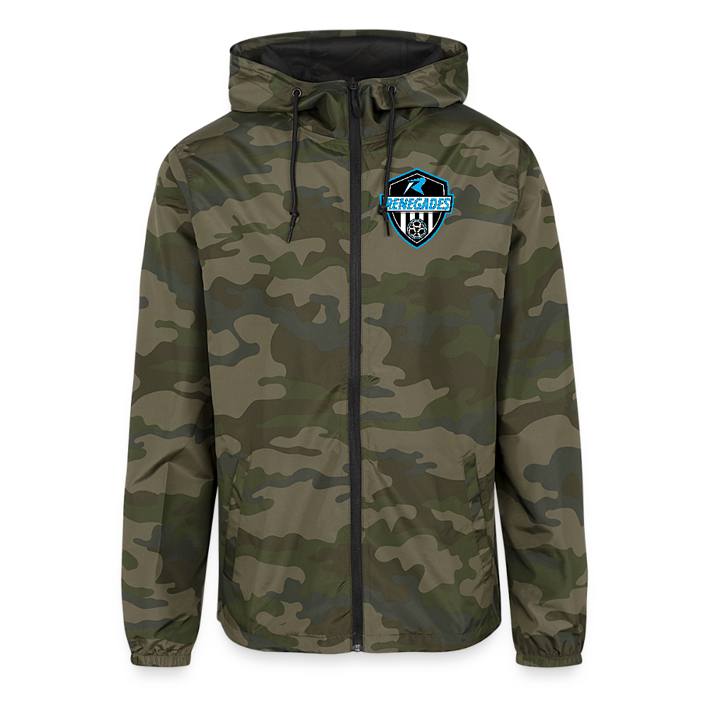 Unisex Lightweight Windbreaker Jacket - green camo