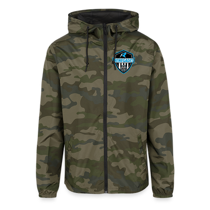 Unisex Lightweight Windbreaker Jacket - green camo