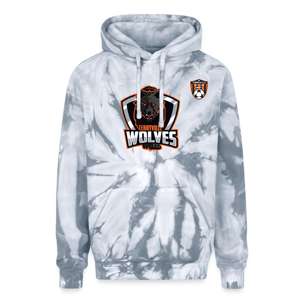 Adult Tie Dye Hoodie - spider silver