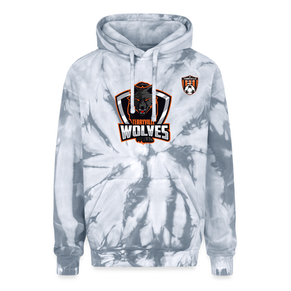 Adult Tie Dye Hoodie - spider silver