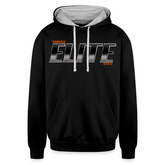 Contrast Hoodie - black/heather gray
