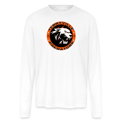 Men's Moisture Wicking Performance Long Sleeve T-Shirt - white