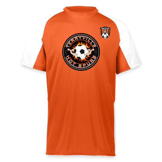 Augusta Sportswear Adult Cutter Jersey - orange/white