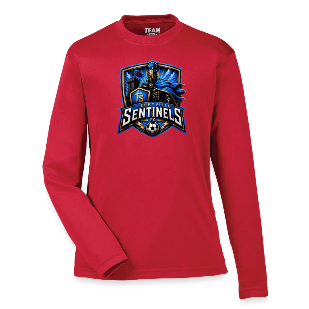 Youth Zone Performance Long-Sleeve T-Shirt - red