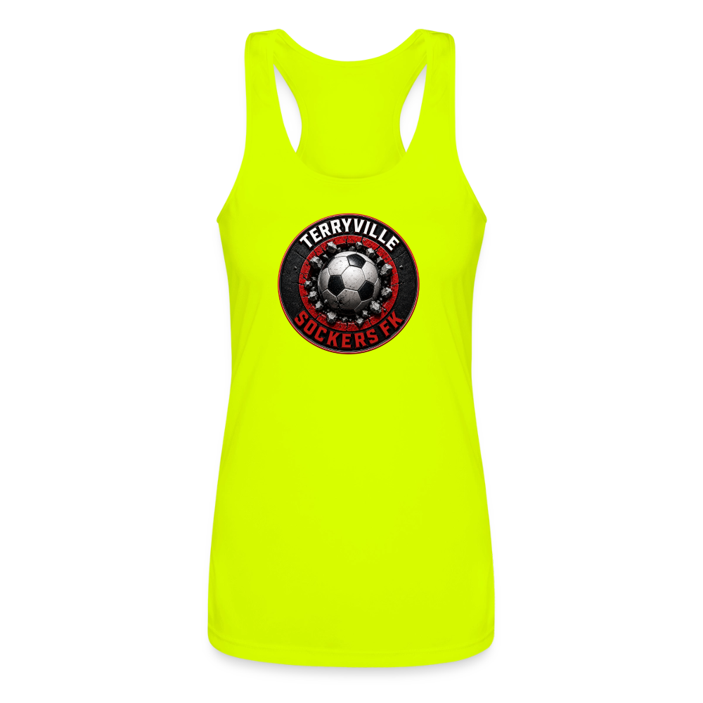 Women’s Performance Racerback Tank Top - neon yellow