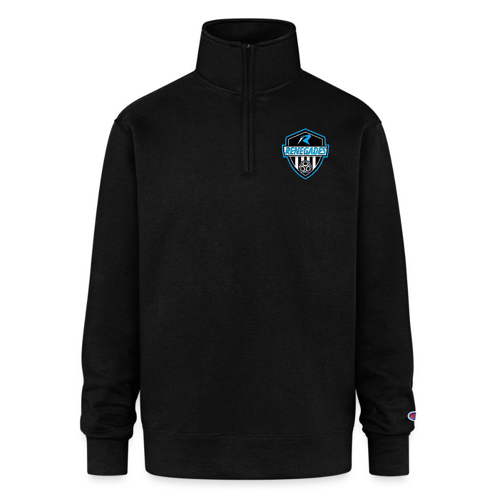 Champion Unisex 1/4 Zip Pullover Sweatshirt - black