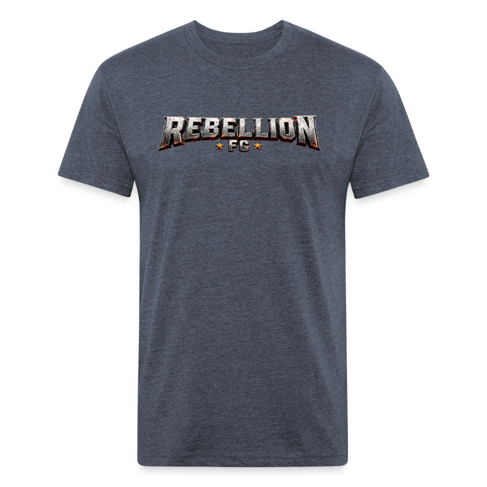 Fitted Cotton/Poly T-Shirt by Next Level - heather navy