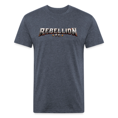 Fitted Cotton/Poly T-Shirt by Next Level - heather navy