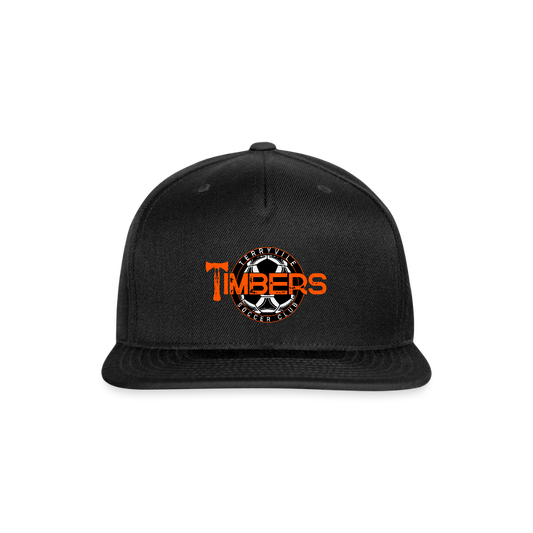 Snapback Baseball Cap - black