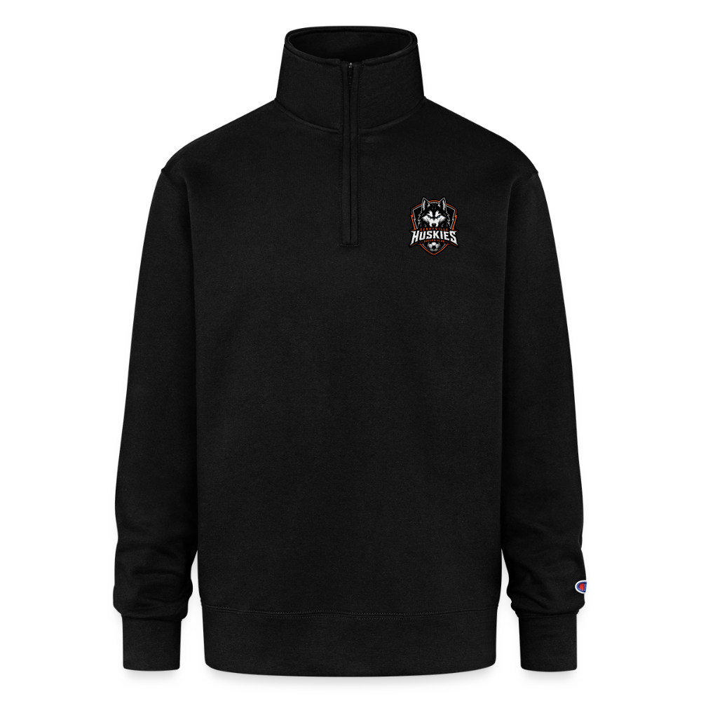 Champion Unisex 1/4 Zip Pullover Sweatshirt - black
