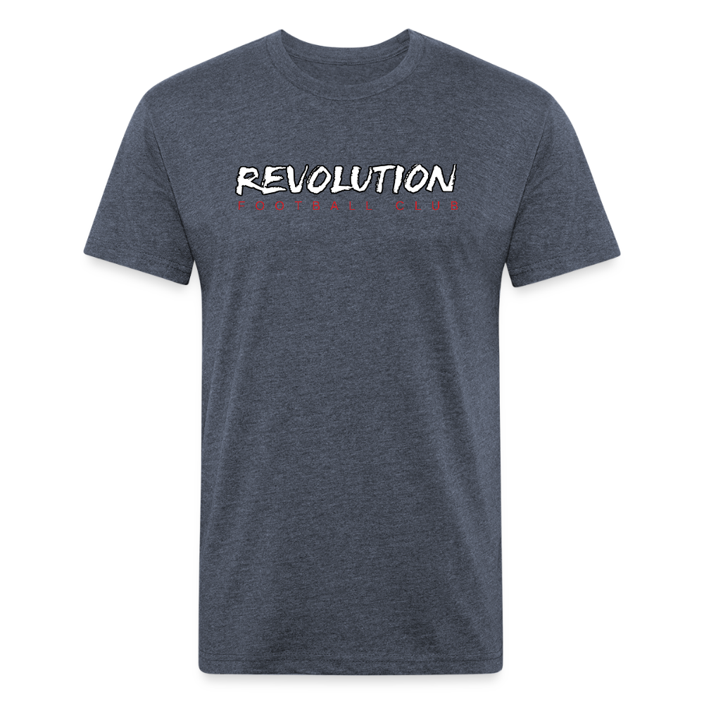 Fitted Cotton/Poly T-Shirt by Next Level - heather navy