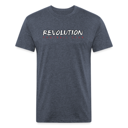 Fitted Cotton/Poly T-Shirt by Next Level - heather navy