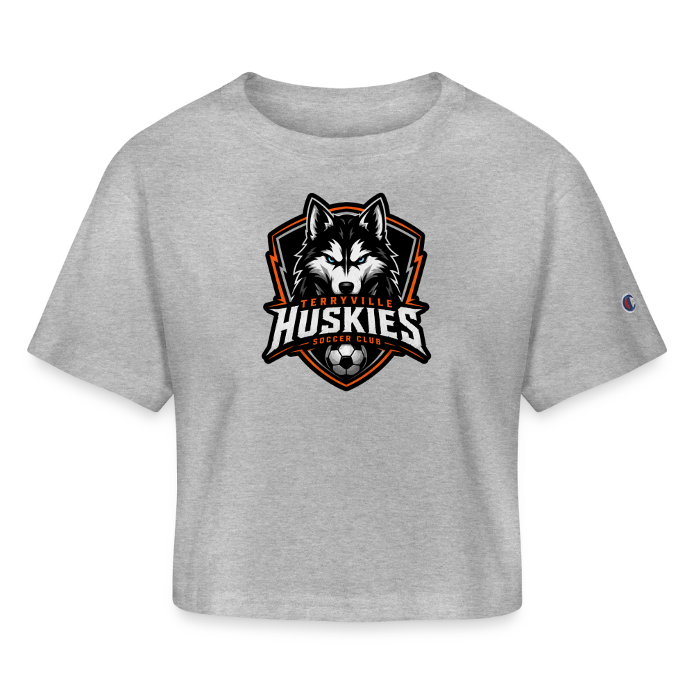 Champion Women’s Cropped T-Shirt - heather gray