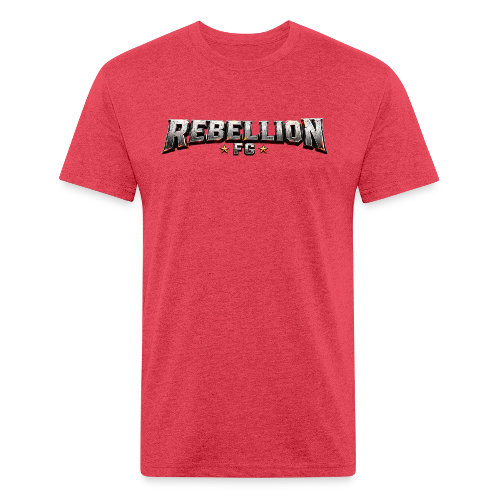 Fitted Cotton/Poly T-Shirt by Next Level - heather red