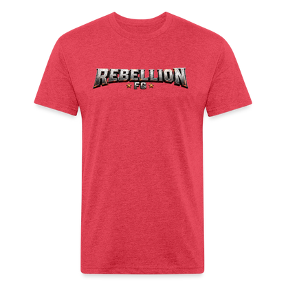 Fitted Cotton/Poly T-Shirt by Next Level - heather red
