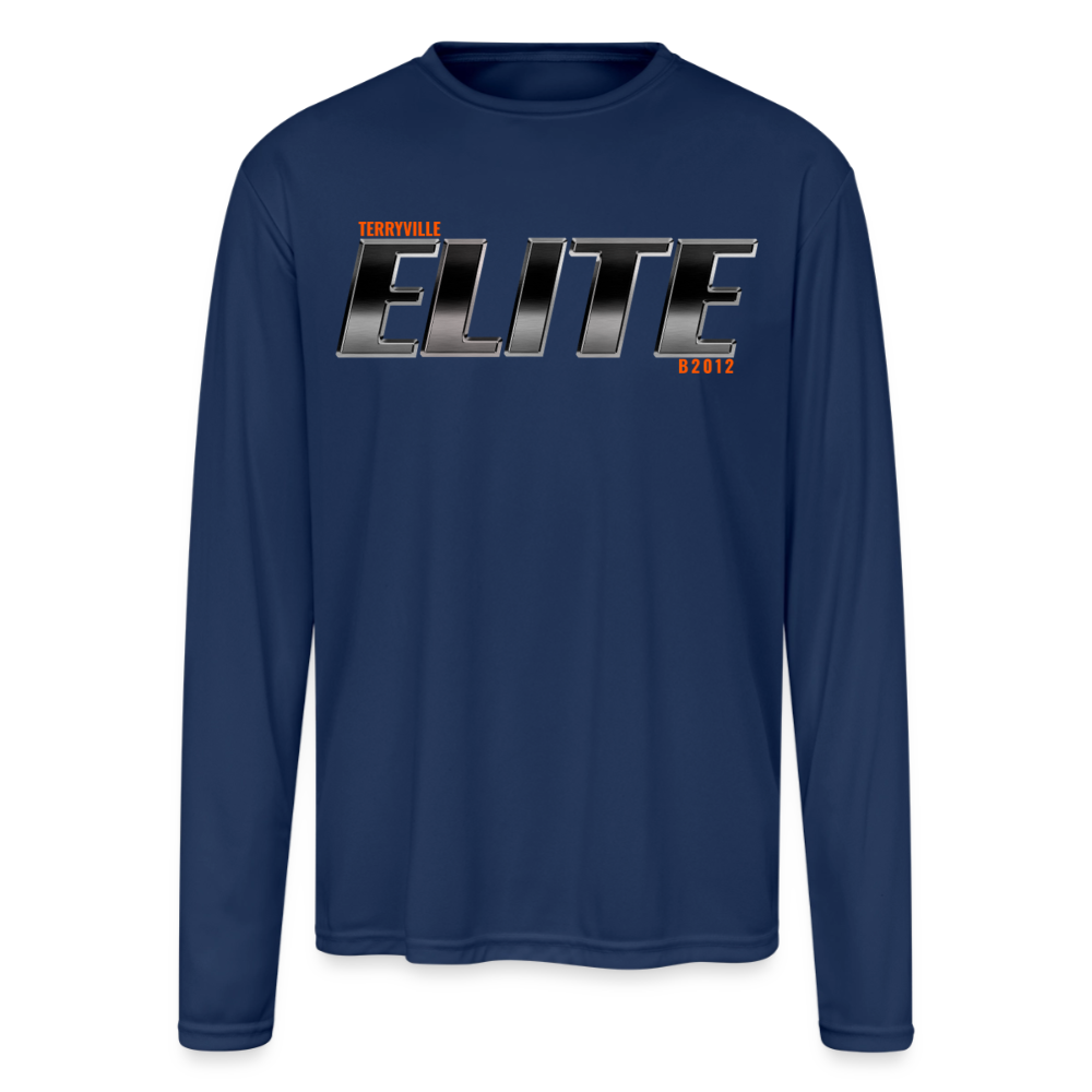 Men's Moisture Wicking Performance Long Sleeve T-Shirt - navy