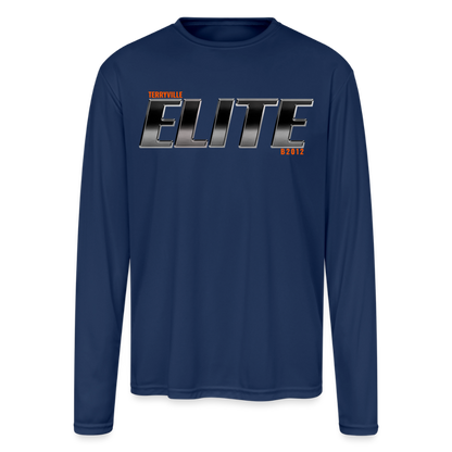 Men's Moisture Wicking Performance Long Sleeve T-Shirt - navy