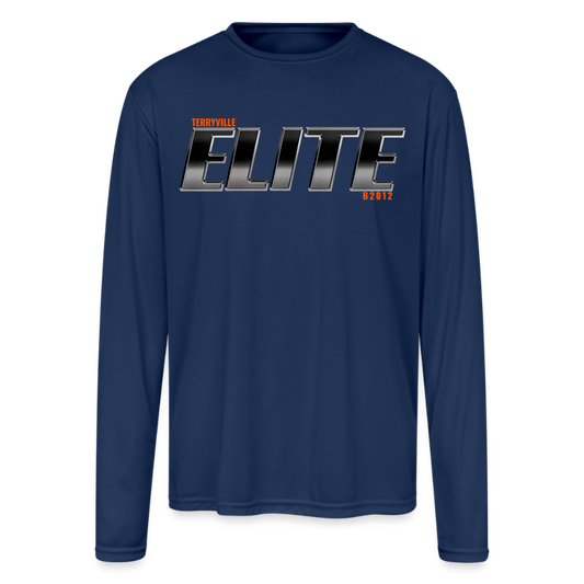 Men's Moisture Wicking Performance Long Sleeve T-Shirt - navy