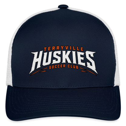 Flexfit Fitted Baseball Cap - navy/white