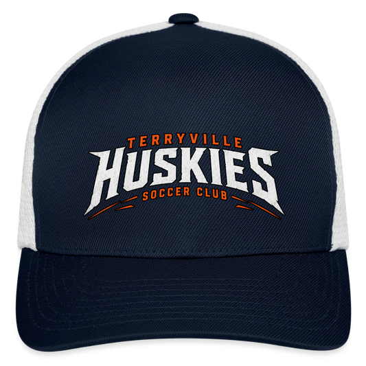 Flexfit Fitted Baseball Cap - navy/white