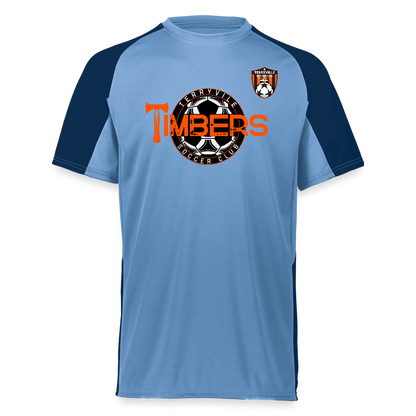 Augusta Sportswear Adult Cutter Jersey - carolina blue/navy