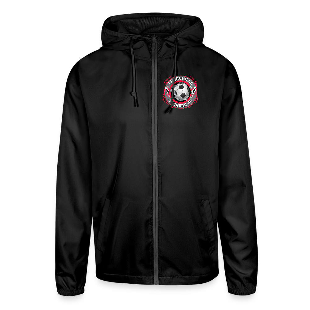 Unisex Lightweight Windbreaker Jacket - black