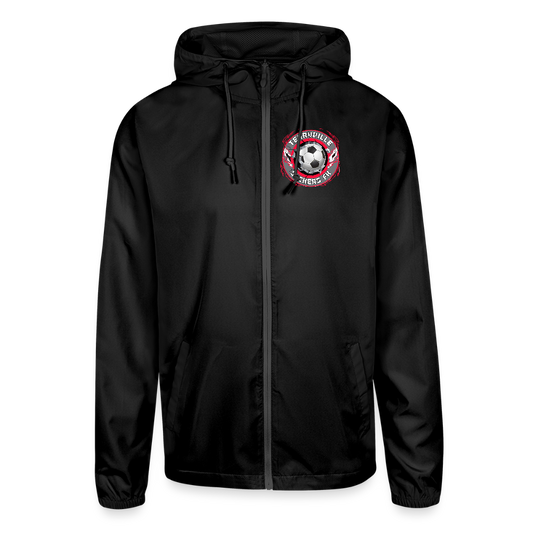 Unisex Lightweight Windbreaker Jacket - black