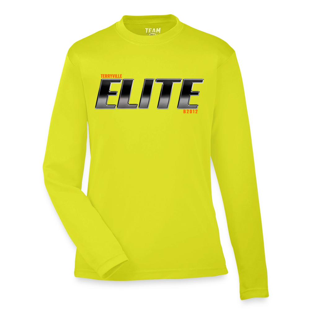 Youth Zone Performance Long-Sleeve T-Shirt - safety yellow