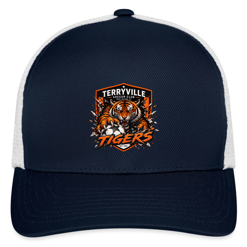 Flexfit Fitted Baseball Cap - navy/white