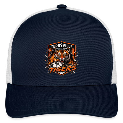 Flexfit Fitted Baseball Cap - navy/white
