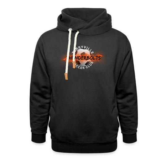 Shawl Collar Hoodie - black