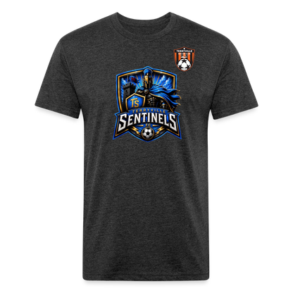 Fitted Cotton/Poly T-Shirt by Next Level - heather black