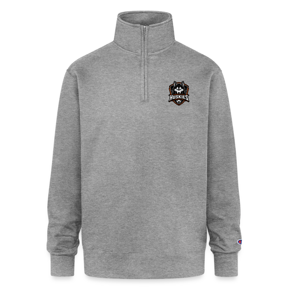 Champion Unisex 1/4 Zip Pullover Sweatshirt - heather gray