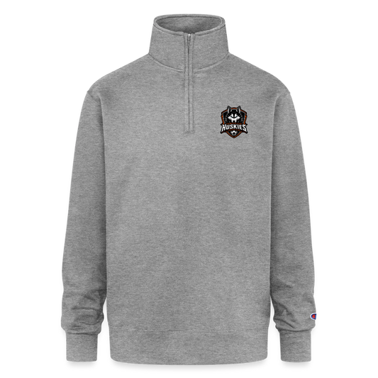 Champion Unisex 1/4 Zip Pullover Sweatshirt - heather gray