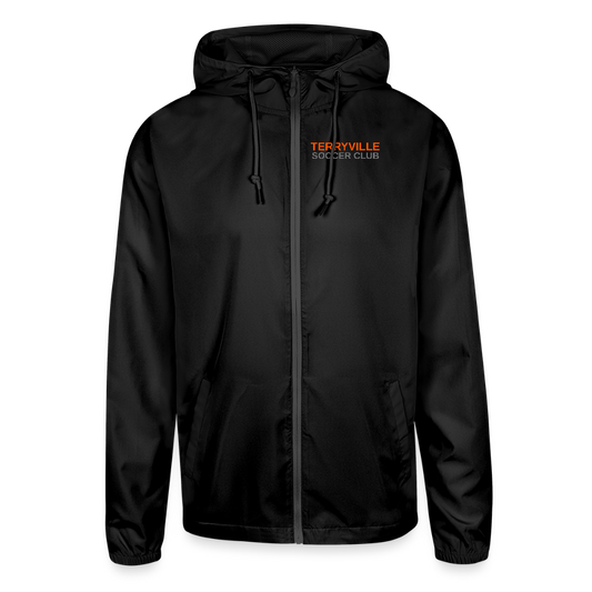 Unisex Lightweight Windbreaker Jacket - black