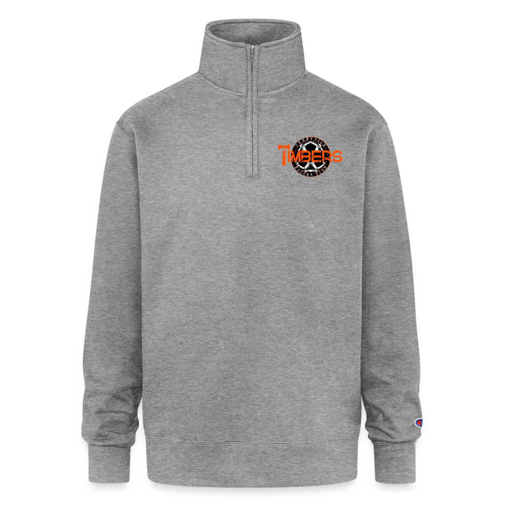 Champion Unisex 1/4 Zip Pullover Sweatshirt - heather gray