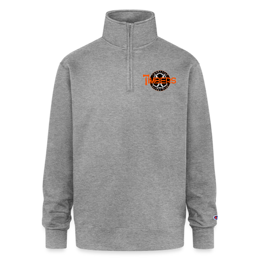 Champion Unisex 1/4 Zip Pullover Sweatshirt - heather gray