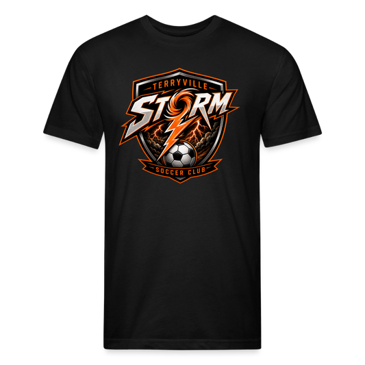 Fitted Cotton/Poly T-Shirt by Next Level - black