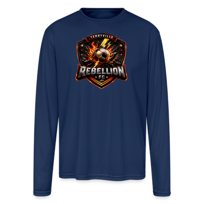Men's Moisture Wicking Performance Long Sleeve T-Shirt - navy