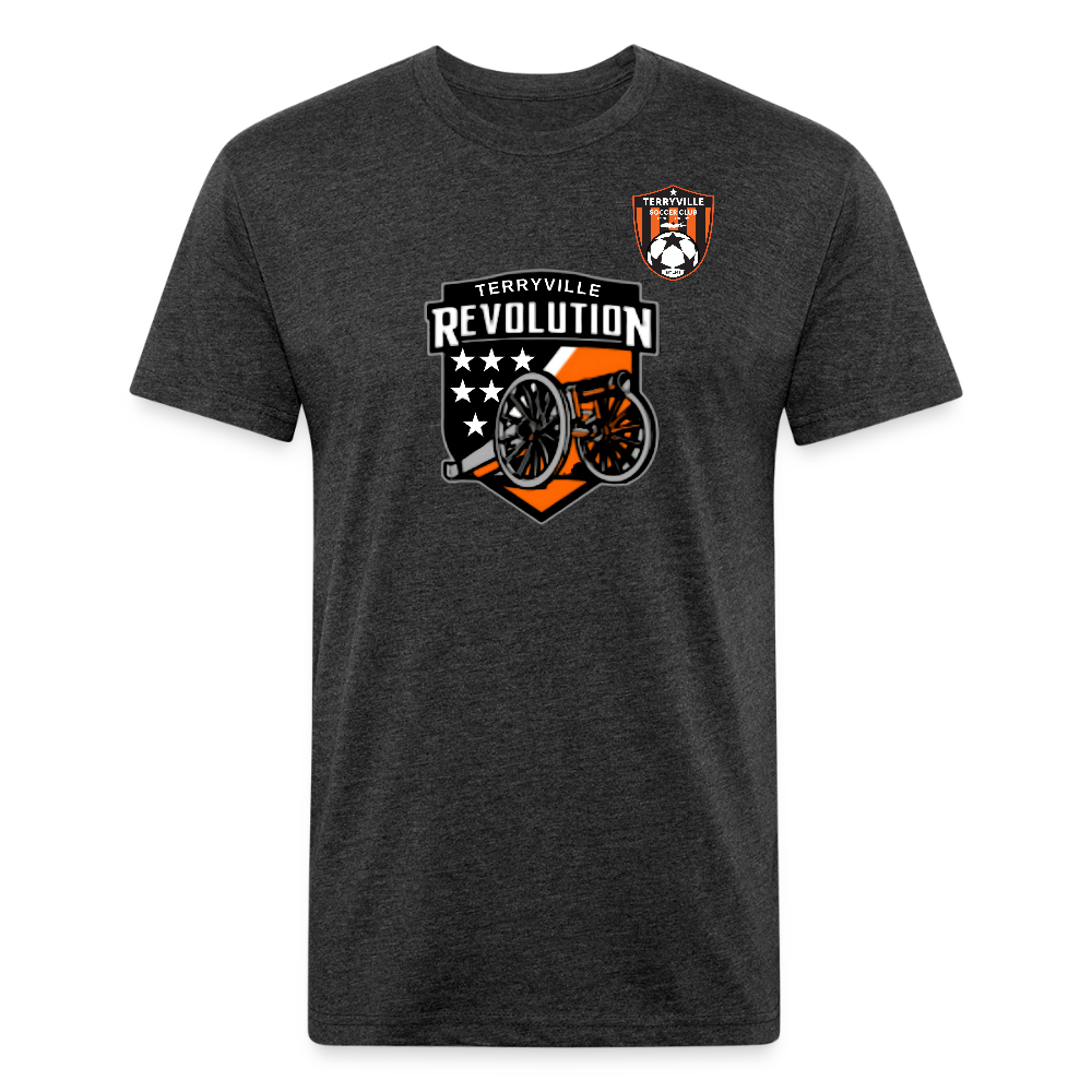Fitted Cotton/Poly T-Shirt by Next Level - heather black