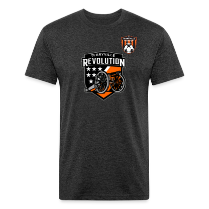 Fitted Cotton/Poly T-Shirt by Next Level - heather black